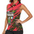 Principe Autonomous Region Women Sleeveless Polo Shirt with Parrot Cacao and 1995 Flag Design - Wonder Print Shop