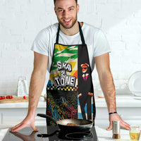Ska Two Tone Apron with Colorful Checkerboard Music Art Carnival Festival - Wonder Print Shop