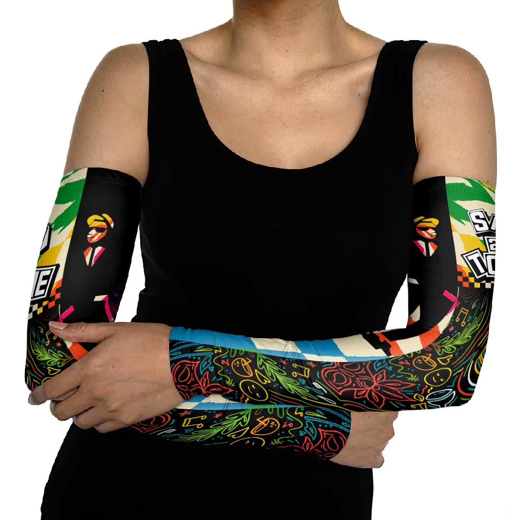 Ska Two Tone Arm Sleeves with Colorful Checkerboard Music Art Carnival Festival - Wonder Print Shop