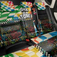 Ska Two Tone Back Car Seat Cover with Colorful Checkerboard Music Art Carnival Festival - Wonder Print Shop