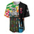 Ska Two Tone Baseball Jersey with Colorful Checkerboard Music Art Carnival Festival - Wonder Print Shop