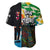 Ska Two Tone Baseball Jersey with Colorful Checkerboard Music Art Carnival Festival - Wonder Print Shop
