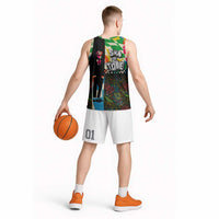 Ska Two Tone Basketball Jersey with Colorful Checkerboard Music Art Carnival Festival - Wonder Print Shop
