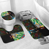 Ska Two Tone Bathroom Set with Colorful Checkerboard Music Art Carnival Festival - Wonder Print Shop