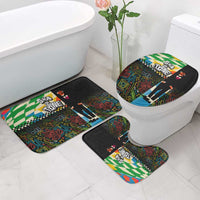 Ska Two Tone Bathroom Set with Colorful Checkerboard Music Art Carnival Festival - Wonder Print Shop