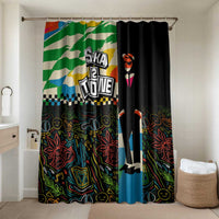 Ska Two Tone Bathroom Set with Colorful Checkerboard Music Art Carnival Festival - Wonder Print Shop