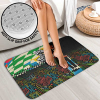 Ska Two Tone Bathroom Set with Colorful Checkerboard Music Art Carnival Festival - Wonder Print Shop