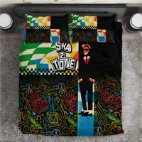 Ska Two Tone Bedding Set with Colorful Checkerboard Music Art Carnival Festival - Wonder Print Shop