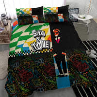 Ska Two Tone Bedding Set with Colorful Checkerboard Music Art Carnival Festival - Wonder Print Shop
