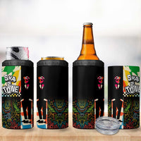 Ska Two Tone 4 in 1 Can Cooler Tumbler with Colorful Checkerboard Music Art Carnival Festival - Wonder Print Shop