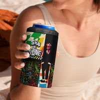 Ska Two Tone 4 in 1 Can Cooler Tumbler with Colorful Checkerboard Music Art Carnival Festival - Wonder Print Shop