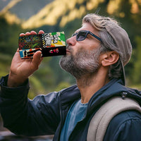 Ska Two Tone 4 in 1 Can Cooler Tumbler with Colorful Checkerboard Music Art Carnival Festival - Wonder Print Shop