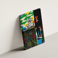 Ska Two Tone Canvas Wall Art with Colorful Checkerboard Music Art Carnival Festival - Wonder Print Shop