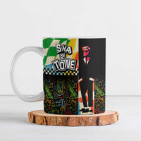 Ska Two Tone Ceramic Mug with Colorful Checkerboard Music Art Carnival Festival - Wonder Print Shop