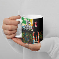 Ska Two Tone Ceramic Mug with Colorful Checkerboard Music Art Carnival Festival - Wonder Print Shop