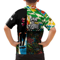 Ska Two Tone Family Matching Puletasi and Hawaiian Shirt with Colorful Checkerboard Music Art Carnival Festival - Wonder Print Shop