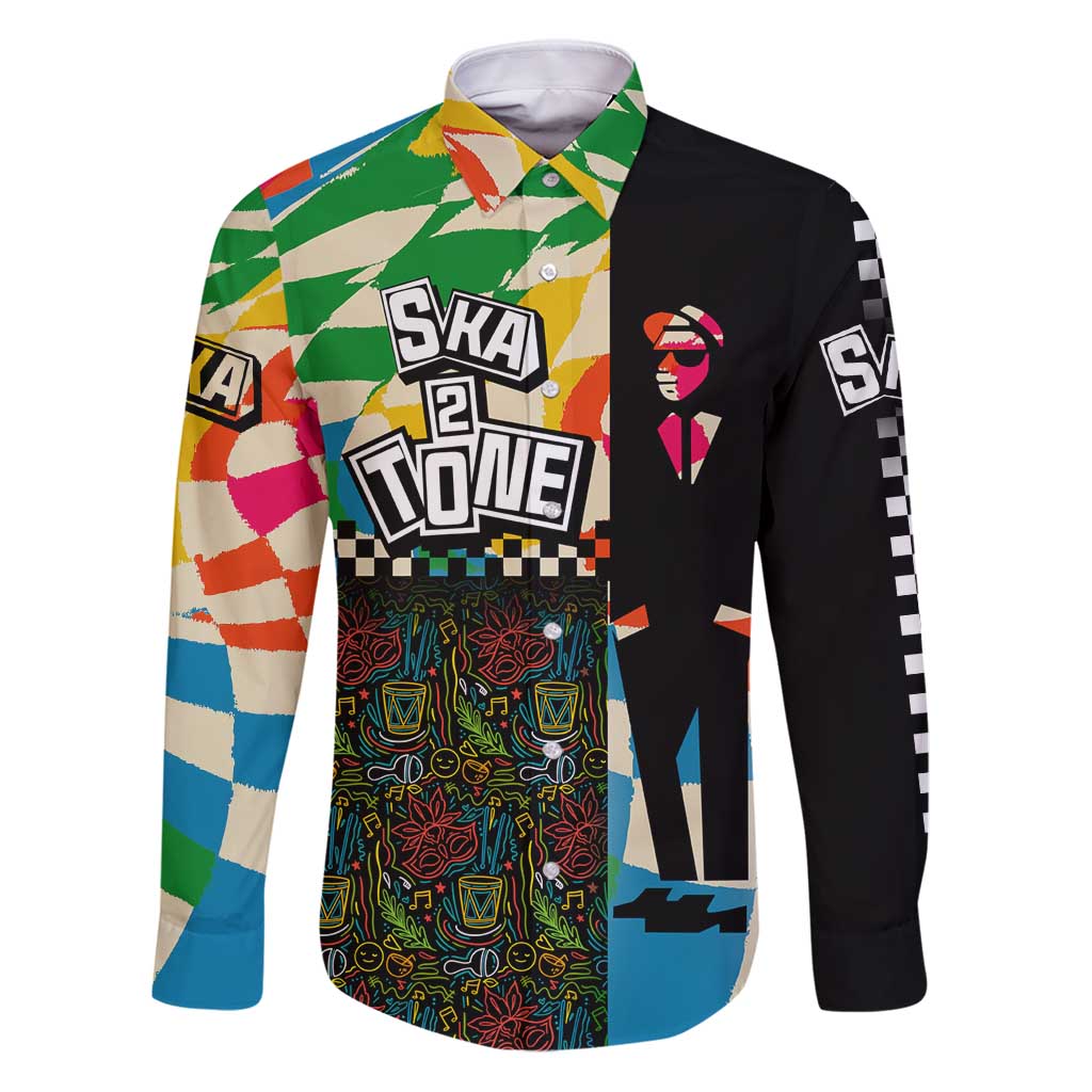 Ska Two Tone Family Matching Puletasi and Hawaiian Shirt with Colorful Checkerboard Music Art Carnival Festival - Wonder Print Shop
