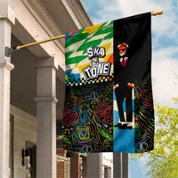 Ska Two Tone Garden Flag with Colorful Checkerboard Music Art Carnival Festival - Wonder Print Shop