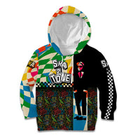 Ska Two Tone Kid Hoodie with Colorful Checkerboard Music Art Carnival Festival - Wonder Print Shop