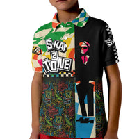 Ska Two Tone Kid Polo Shirt with Colorful Checkerboard Music Art Carnival Festival - Wonder Print Shop