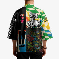 Ska Two Tone Kimono with Colorful Checkerboard Music Art Carnival Festival - Wonder Print Shop