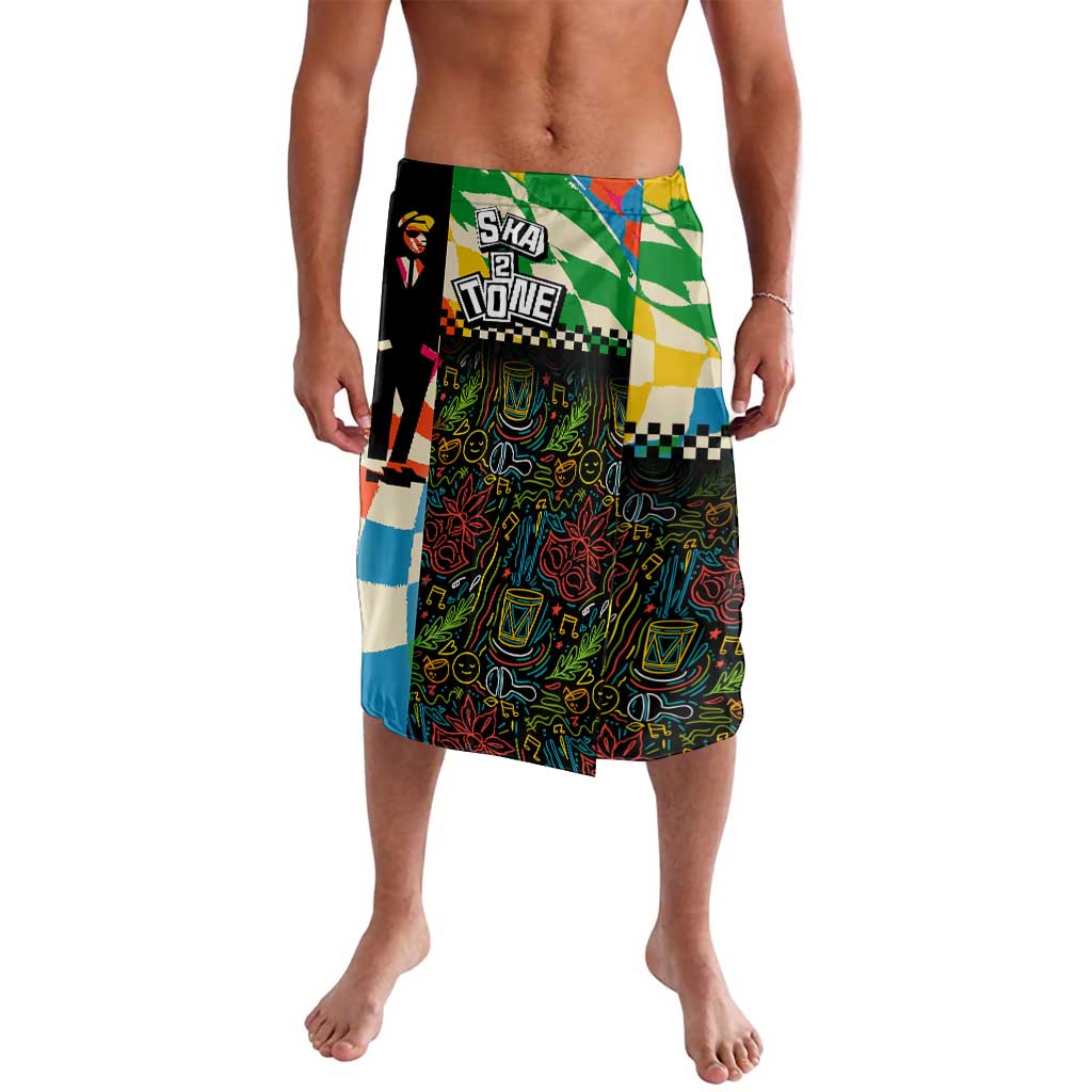 Ska Two Tone Lavalava with Colorful Checkerboard Music Art Carnival Festival - Wonder Print Shop