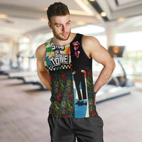 Ska Two Tone Men Tank Top with Colorful Checkerboard Music Art Carnival Festival - Wonder Print Shop