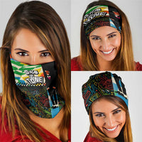 Ska Two Tone Neck Gaiter with Colorful Checkerboard Music Art Carnival Festival - Wonder Print Shop