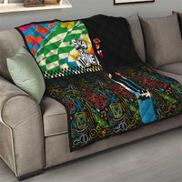 Ska Two Tone Quilt with Colorful Checkerboard Music Art Carnival Festival - Wonder Print Shop