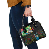 Ska Two Tone Shoulder Handbag with Colorful Checkerboard Music Art Carnival Festival - Wonder Print Shop