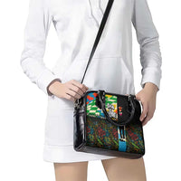Ska Two Tone Shoulder Handbag with Colorful Checkerboard Music Art Carnival Festival - Wonder Print Shop