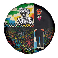 Ska Two Tone Spare Tire Cover with Colorful Checkerboard Music Art Carnival Festival - Wonder Print Shop