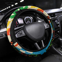 Ska Two Tone Steering Wheel Cover with Colorful Checkerboard Music Art Carnival Festival - Wonder Print Shop