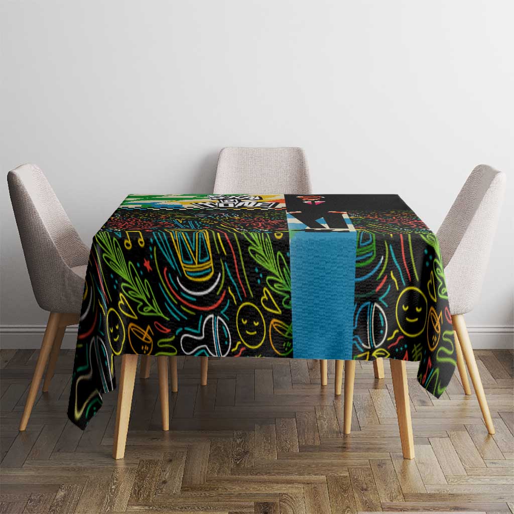Ska Two Tone Tablecloth with Colorful Checkerboard Music Art Carnival Festival - Wonder Print Shop