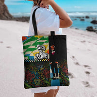 Ska Two Tone Tote Bag with Colorful Checkerboard Music Art Carnival Festival - Wonder Print Shop