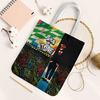 Ska Two Tone Tote Bag with Colorful Checkerboard Music Art Carnival Festival - Wonder Print Shop
