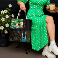 Ska Two Tone Tote Bag with Colorful Checkerboard Music Art Carnival Festival - Wonder Print Shop