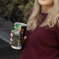 Ska Two Tone Tumbler Cup with Colorful Checkerboard Music Art Carnival Festival - Wonder Print Shop