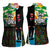 Ska Two Tone Women Sleeveless Polo Shirt with Colorful Checkerboard Music Art Carnival Festival - Wonder Print Shop