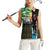 Ska Two Tone Women Sleeveless Polo Shirt with Colorful Checkerboard Music Art Carnival Festival - Wonder Print Shop