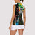Ska Two Tone Women Sleeveless Polo Shirt with Colorful Checkerboard Music Art Carnival Festival - Wonder Print Shop