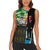 Ska Two Tone Women Sleeveless Polo Shirt with Colorful Checkerboard Music Art Carnival Festival - Wonder Print Shop