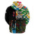 Ska Two Tone Zip Hoodie with Colorful Checkerboard Music Art Carnival Festival - Wonder Print Shop