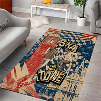 Ska 2 Tone Area Rug Big Ben Dance Two Tone Blue Checkerboard - Wonder Print Shop