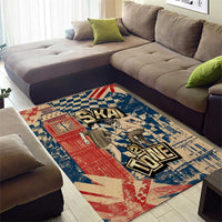 Ska 2 Tone Area Rug Big Ben Dance Two Tone Blue Checkerboard - Wonder Print Shop