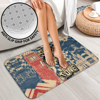 Ska 2 Tone Bathroom Set Big Ben Dance Two Tone Blue Checkerboard - Wonder Print Shop