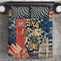 Ska 2 Tone Bedding Set Big Ben Dance Two Tone Blue Checkerboard - Wonder Print Shop