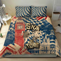Ska 2 Tone Bedding Set Big Ben Dance Two Tone Blue Checkerboard - Wonder Print Shop