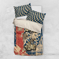 Ska 2 Tone Bedding Set Big Ben Dance Two Tone Blue Checkerboard - Wonder Print Shop