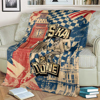 Ska 2 Tone Blanket Big Ben Dance Two Tone Blue Checkerboard - Wonder Print Shop